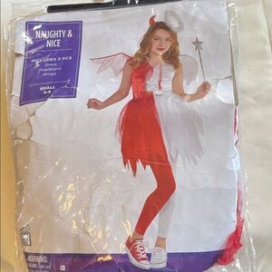 Child's Halloween Costume. Naughty And Nice. Dress And Headband Only. Size 4-6.